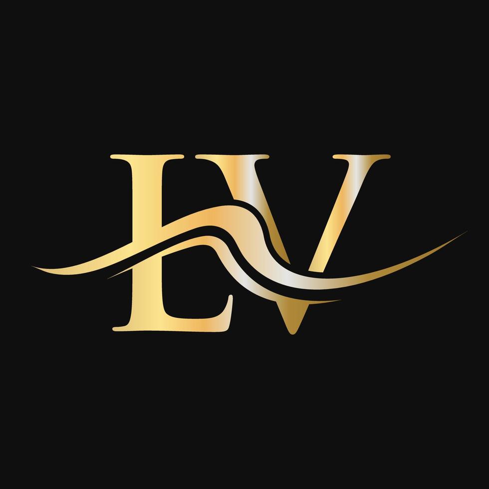 letra lv diseño de logotipo monograma negocio y logotipo de empresa vector