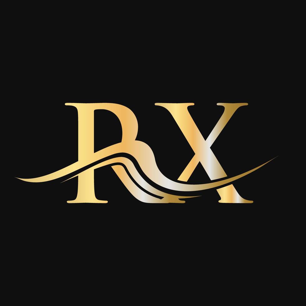 Letter RX Logo Design Monogram Business And Company Logotype vector