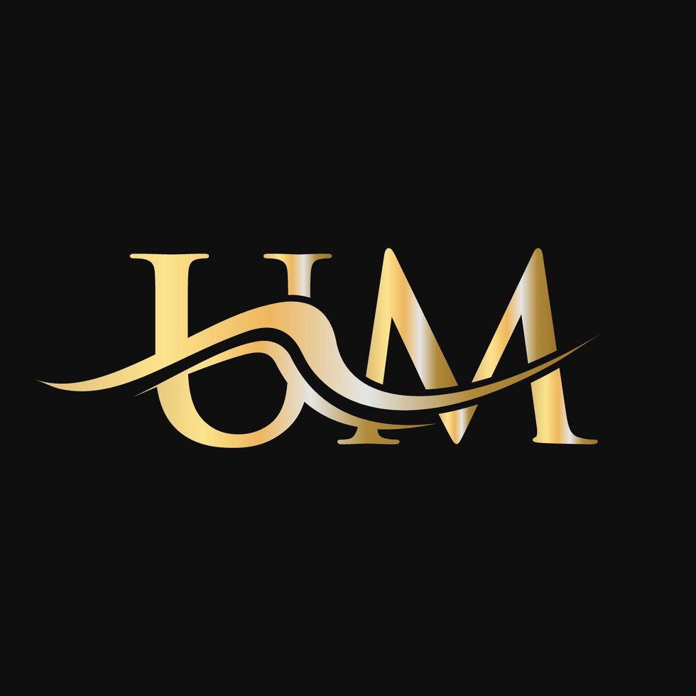 Letter UM Logo Design Template Monogram Business And Company Logotype vector