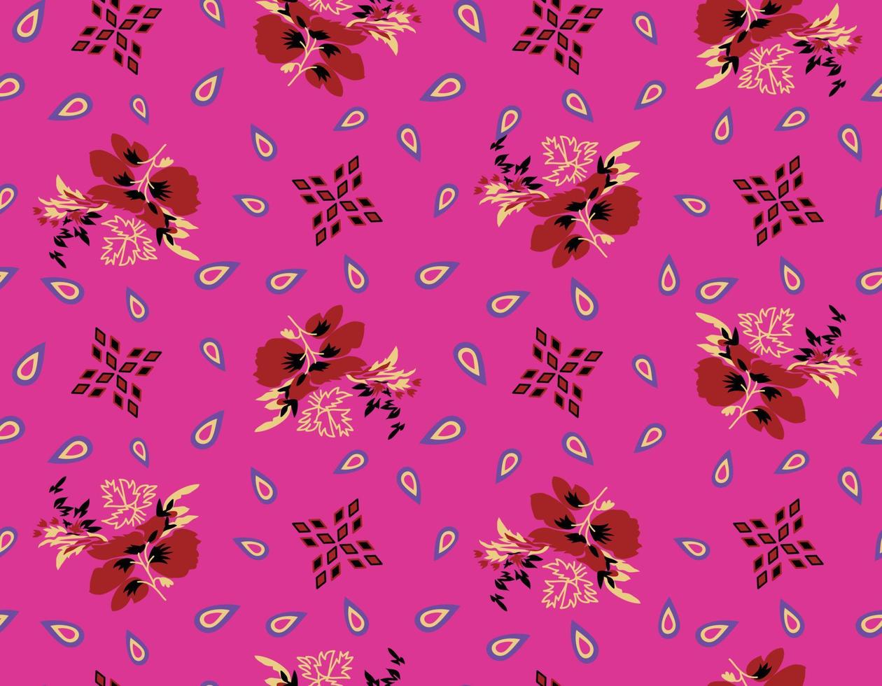 Beautiful Vector Seamless Pattern Textile print of fabric