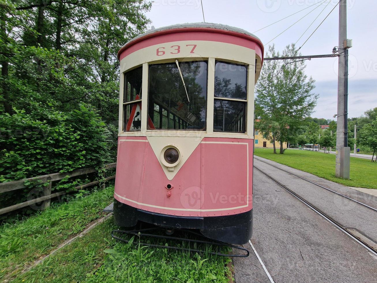 old new york tram red wagon 1939 photo