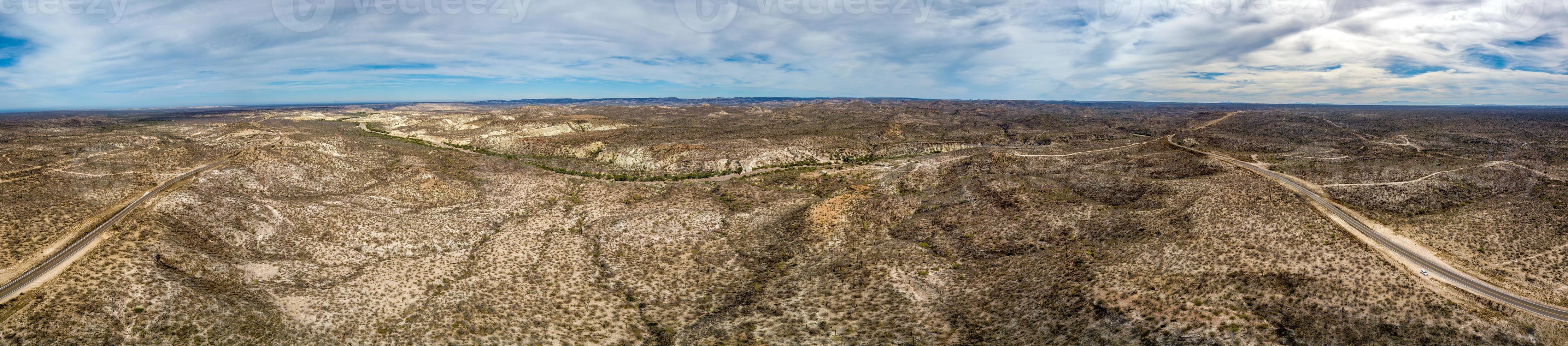 aerial panorama Baja California desert colorful landscape view photo