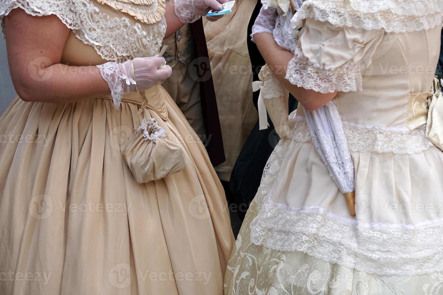 19 century dress close up detail photo