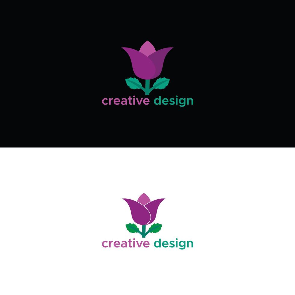 Modern flower logo design themes images vector art icon vector edea concept