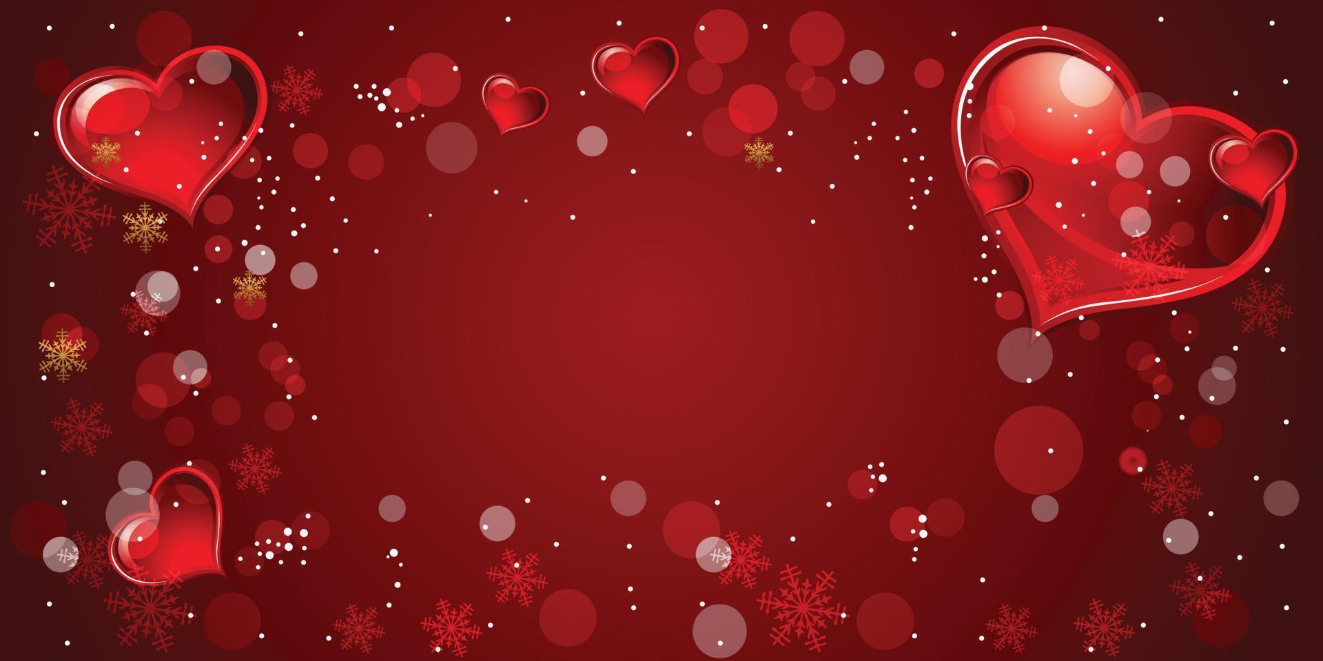 Creative Valentine's day blank banner with bold red background vector