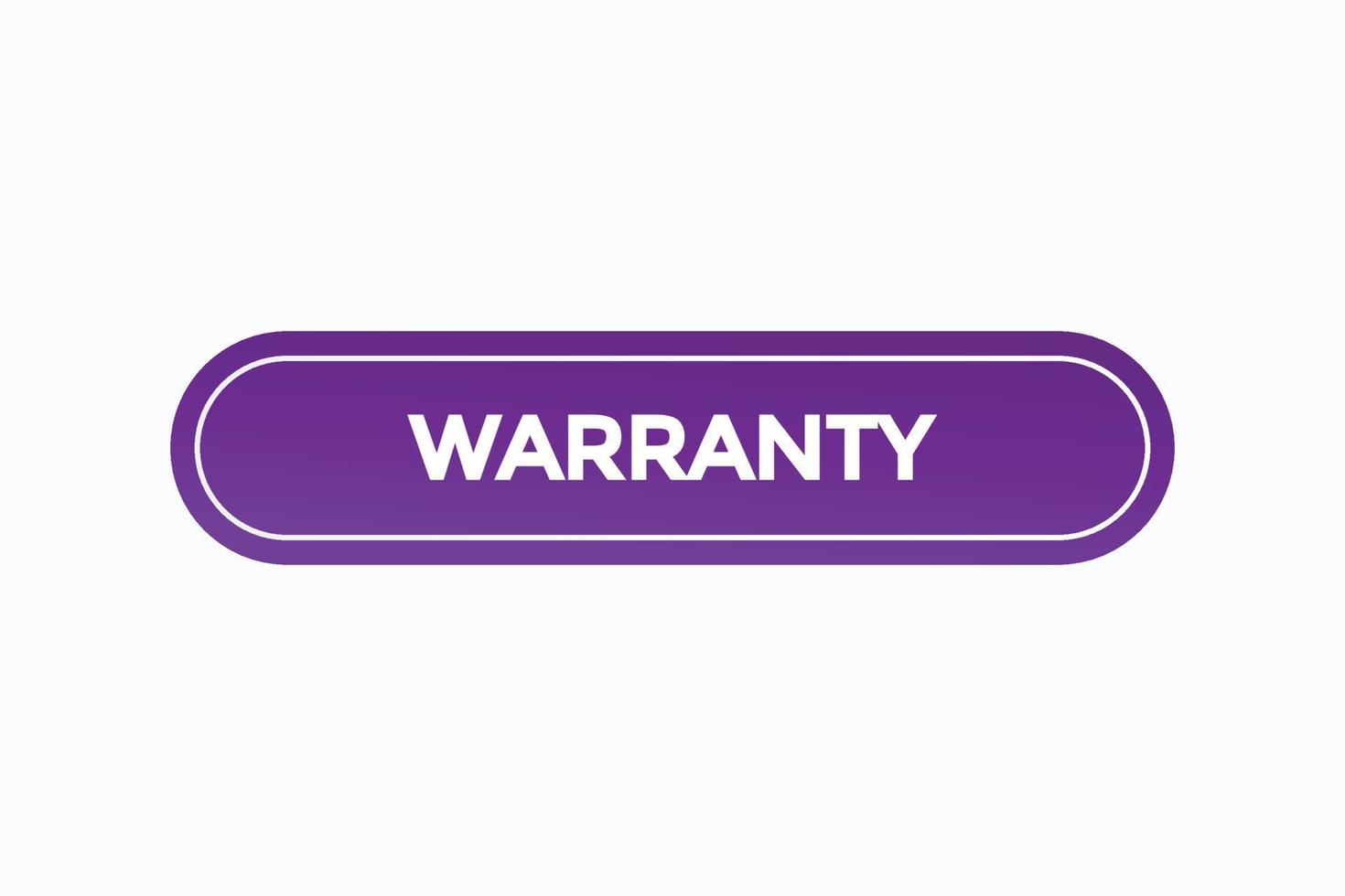 warranty button vectors.sign label speech bubble warranty vector