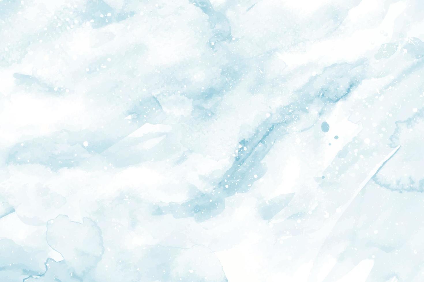 Abstract blue winter watercolor background. Sky pattern with snow vector