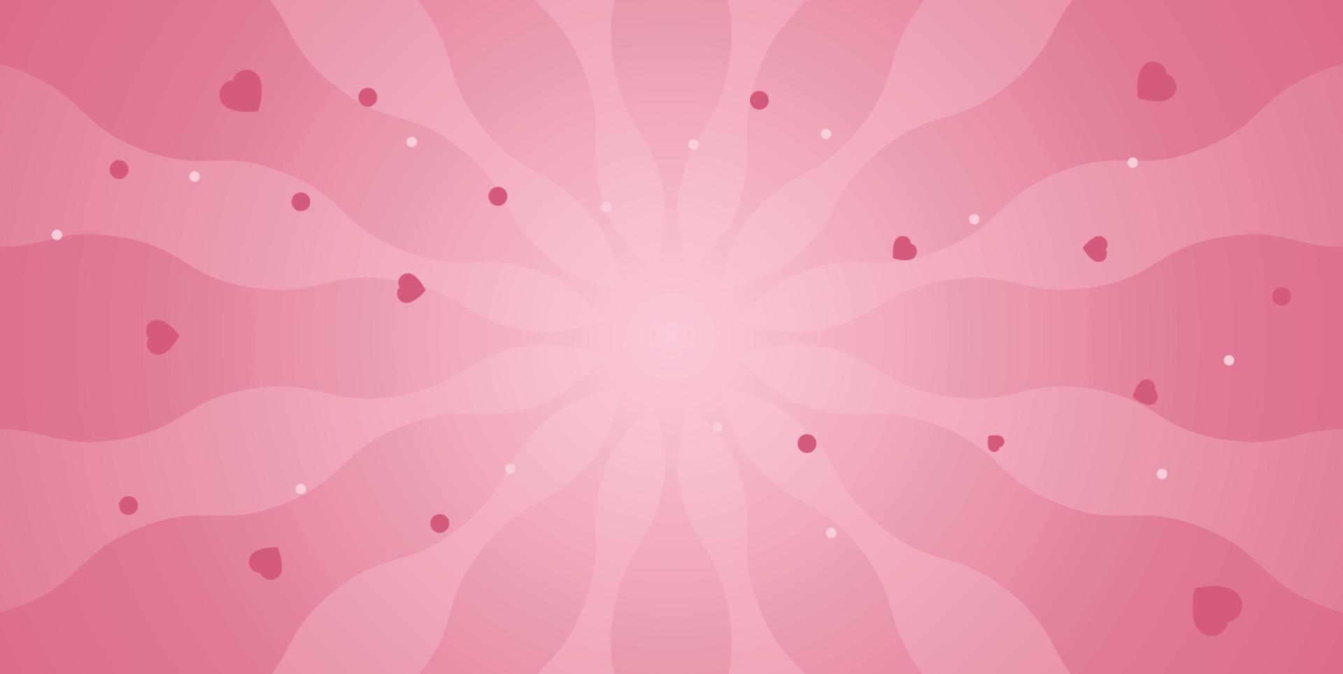 fondo rosa del día de san valentín con corazones vector