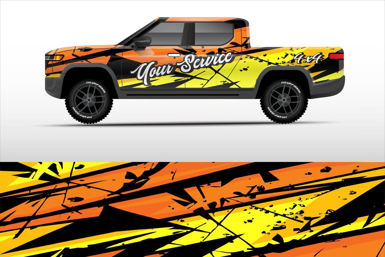 truck wrap design for company service vector eps.10