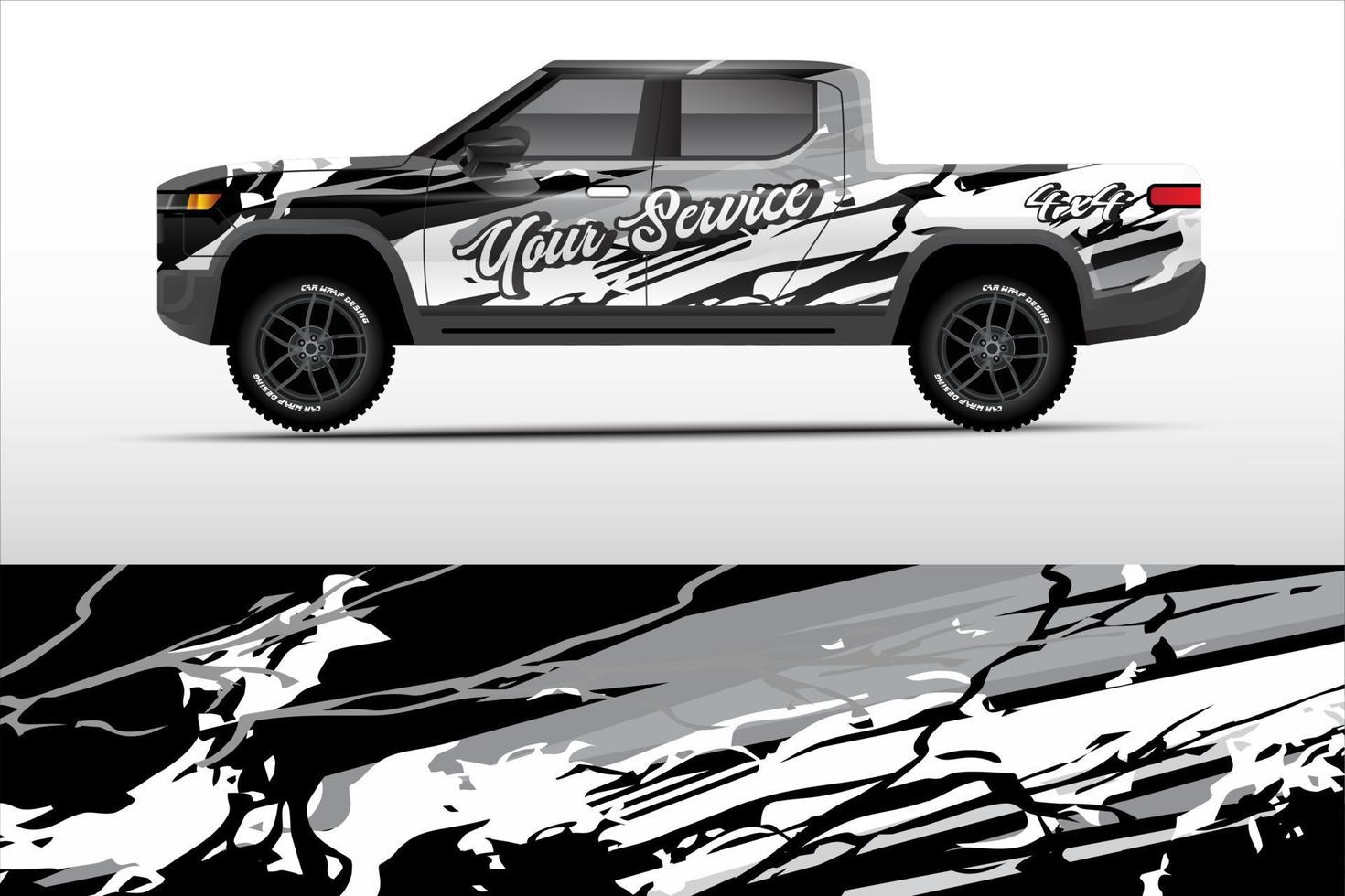 truck wrap design for company service vector eps.10