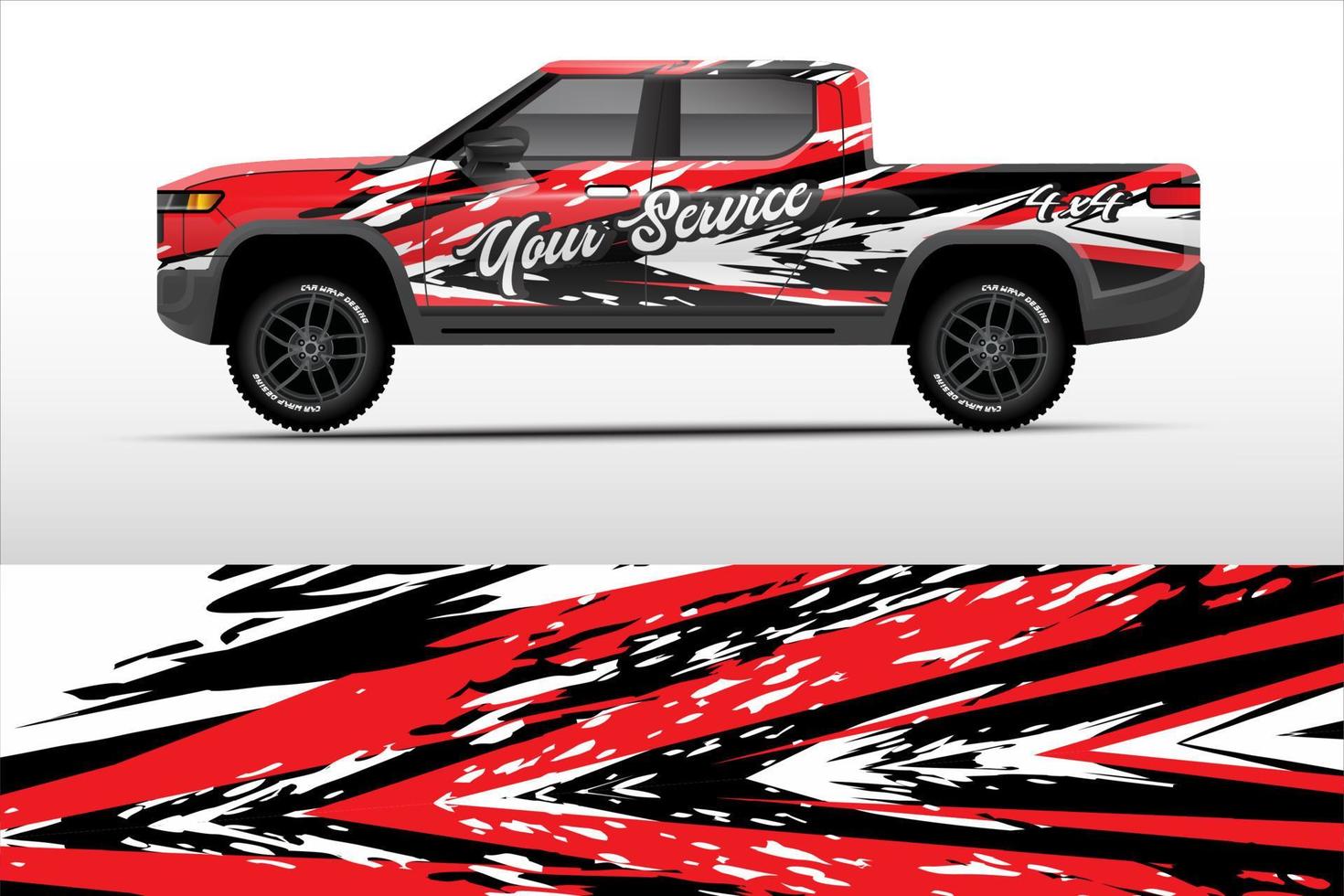 truck wrap design for company service vector eps.10