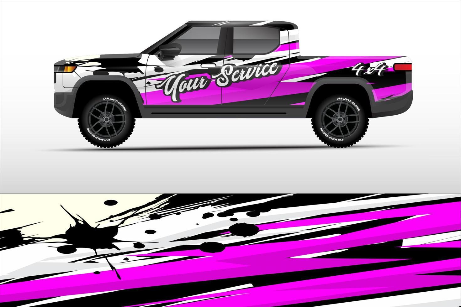 truck wrap design for company service vector eps.10