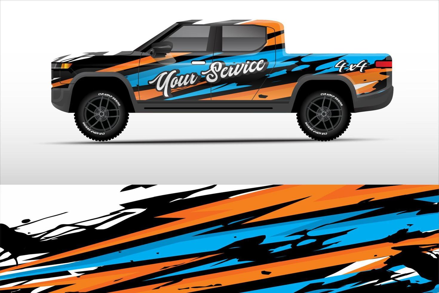 truck wrap design for company service vector eps.10