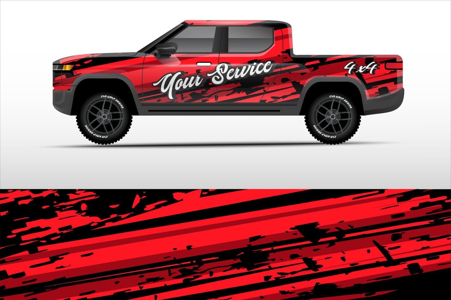 truck wrap design for company service vector eps.10