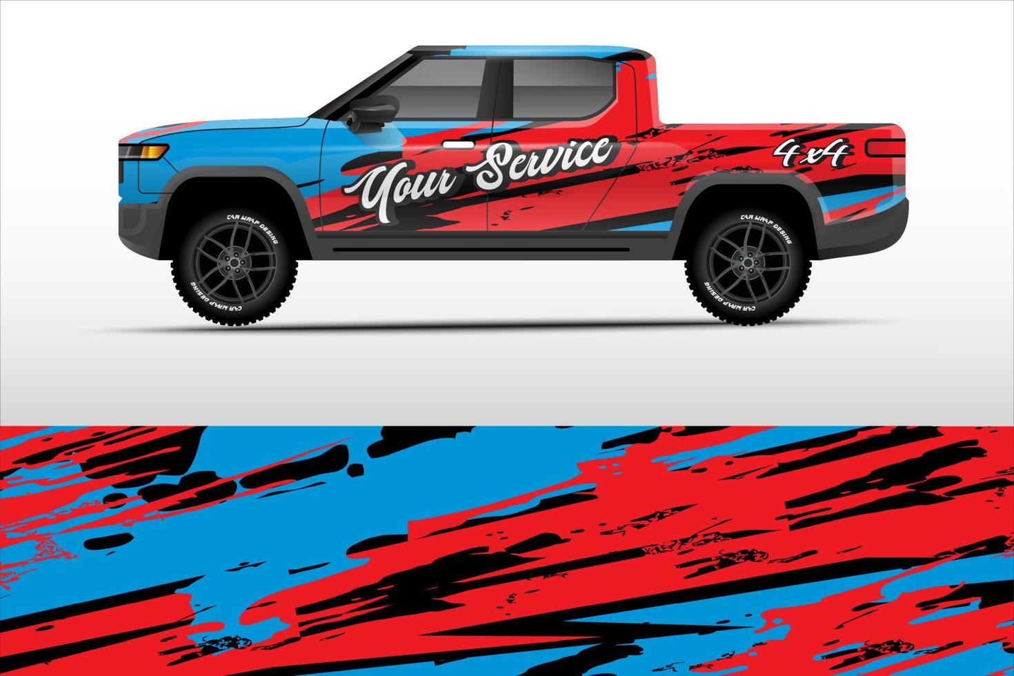 truck wrap design for company service vector eps.10