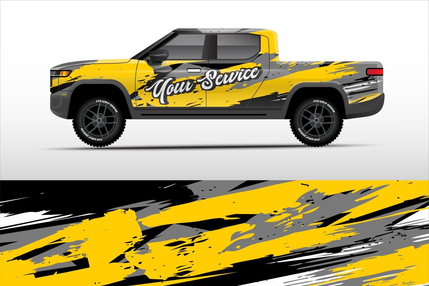 truck wrap design for company service vector eps.10