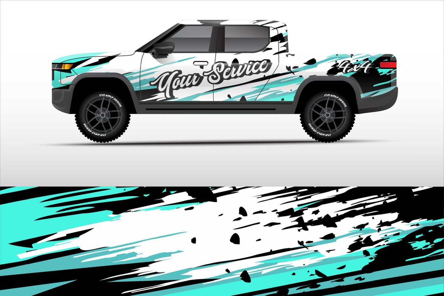 truck wrap design for company service vector eps.10