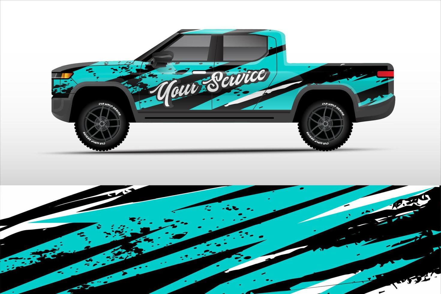 truck wrap design for company service vector eps.10