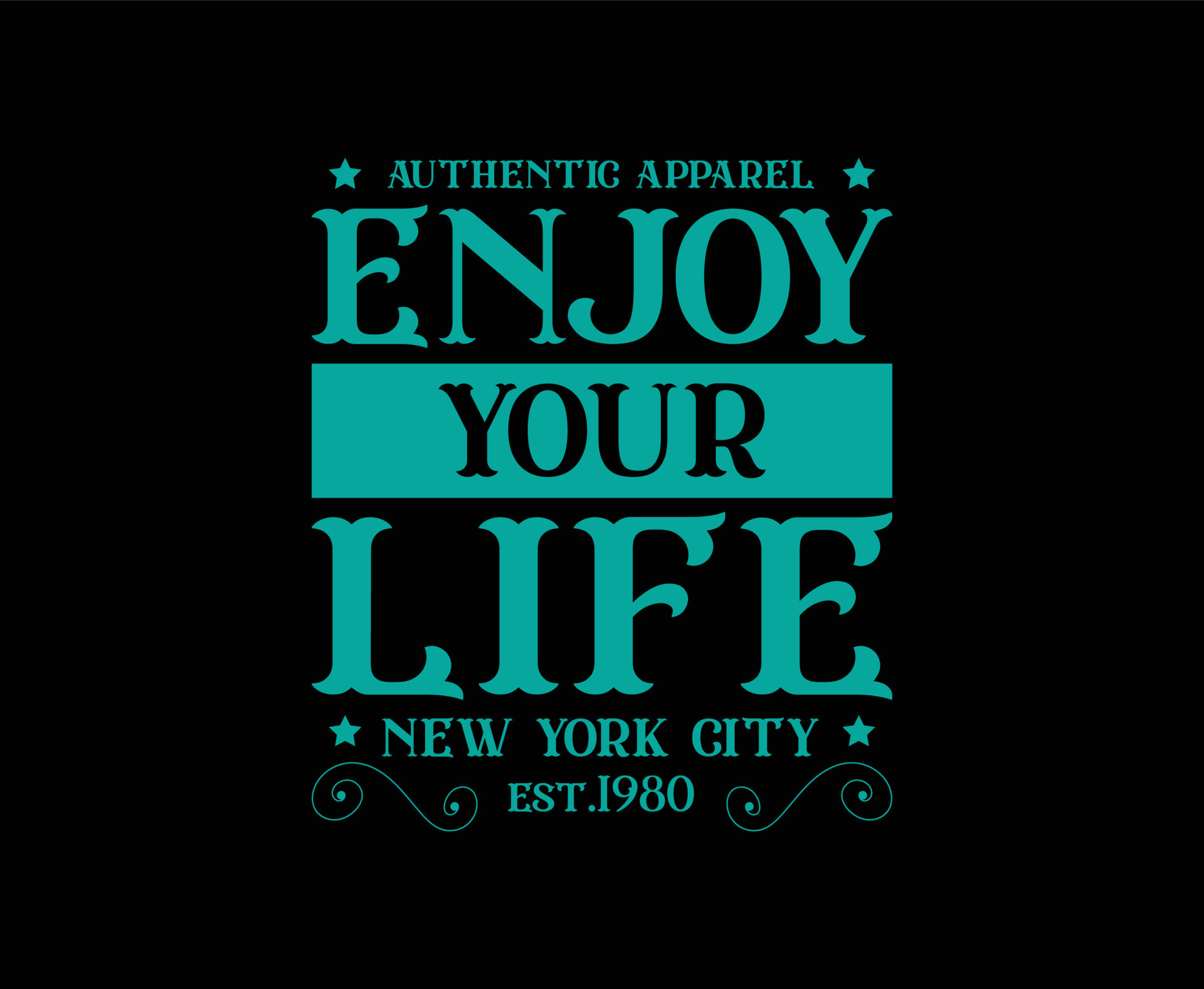 Enjoy your life typography vector tshirt design 18834908 Vector Art at