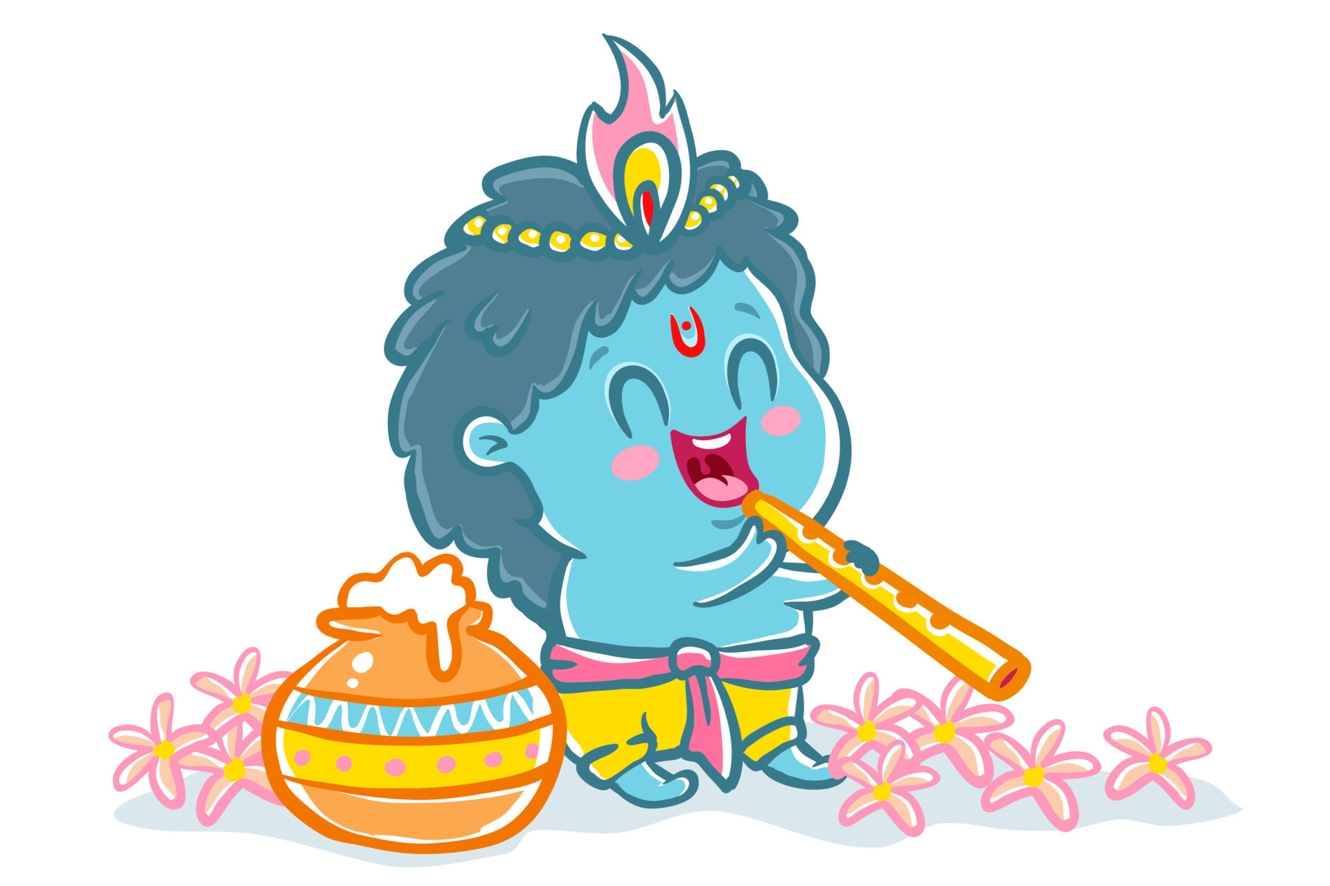 Little Krishna in kawaii style. 18836279 Vector Art at Vecteezy Little Krishna in kawaii style. 18836279 Vector Art at Vecteezy