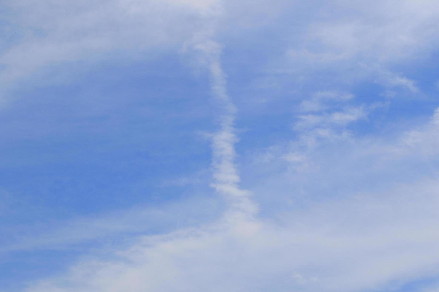 Clear blue sky and white clouds photo