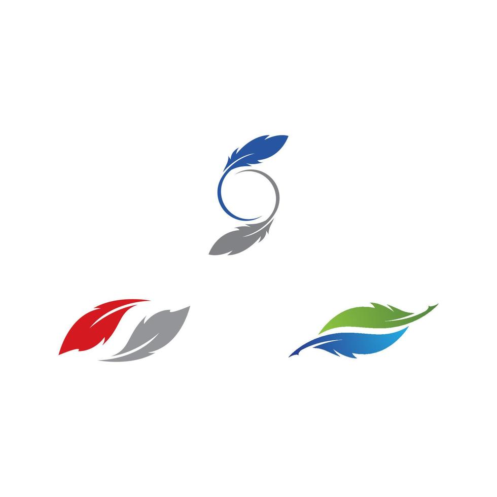 Feather illustration flat design vector