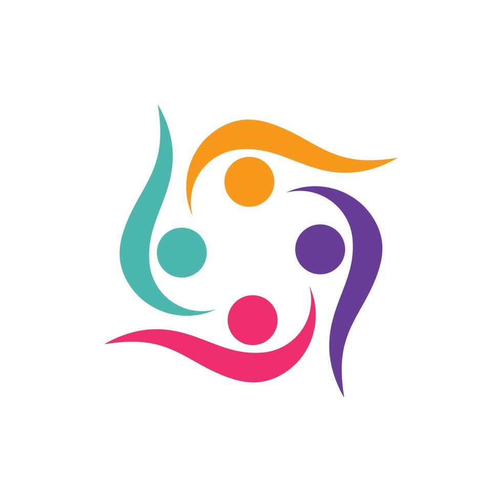 Community, network and social logo design vector
