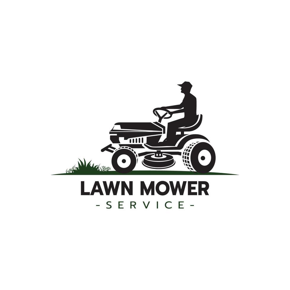 Lawn mower service logo icon isolated vector