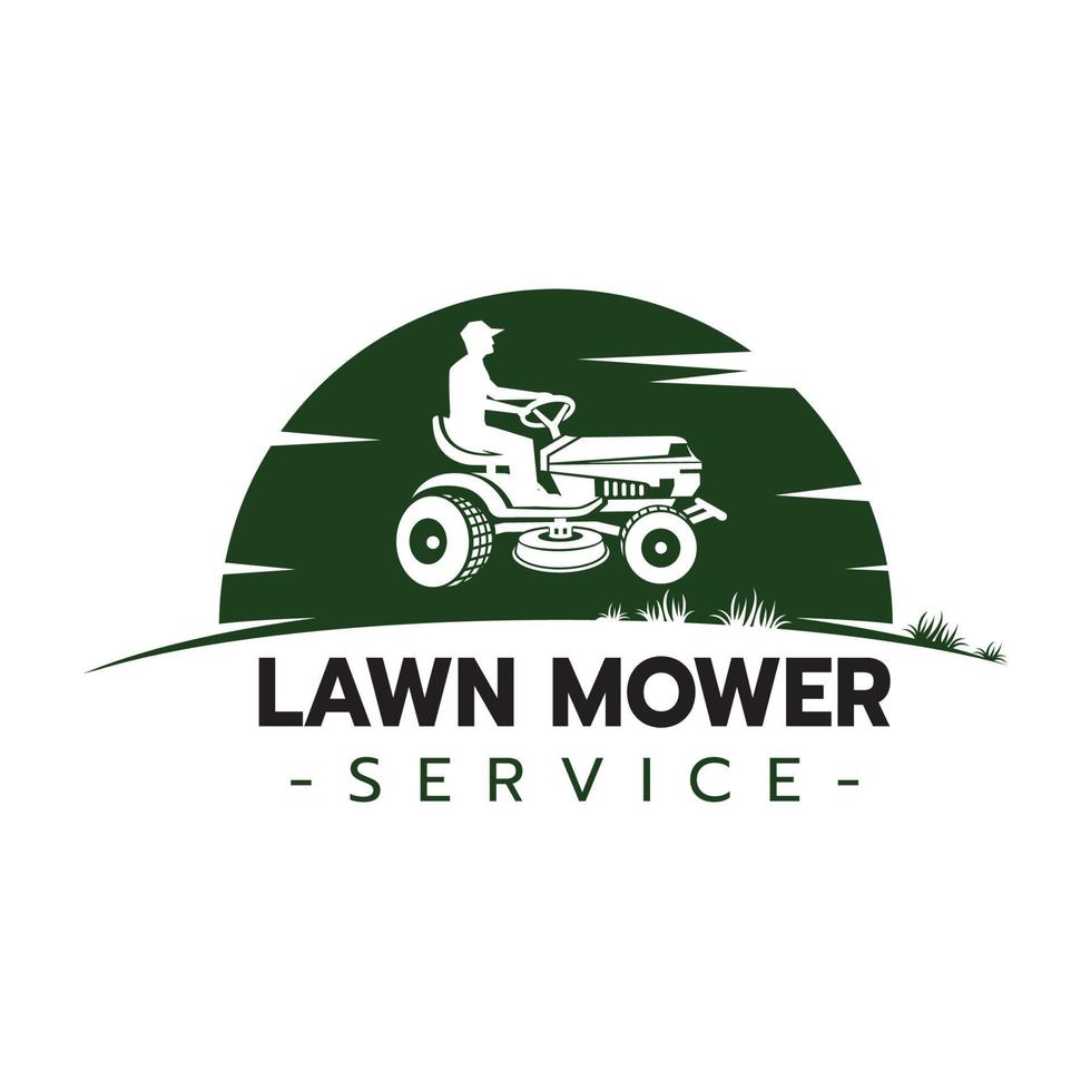 Lawn mower service logo icon isolated vector