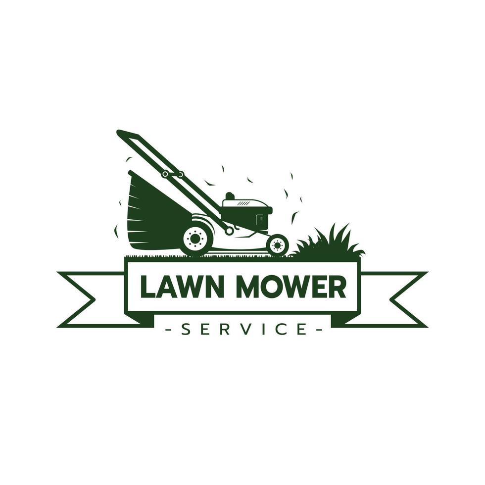 Lawn mower service logo icon isolated vector