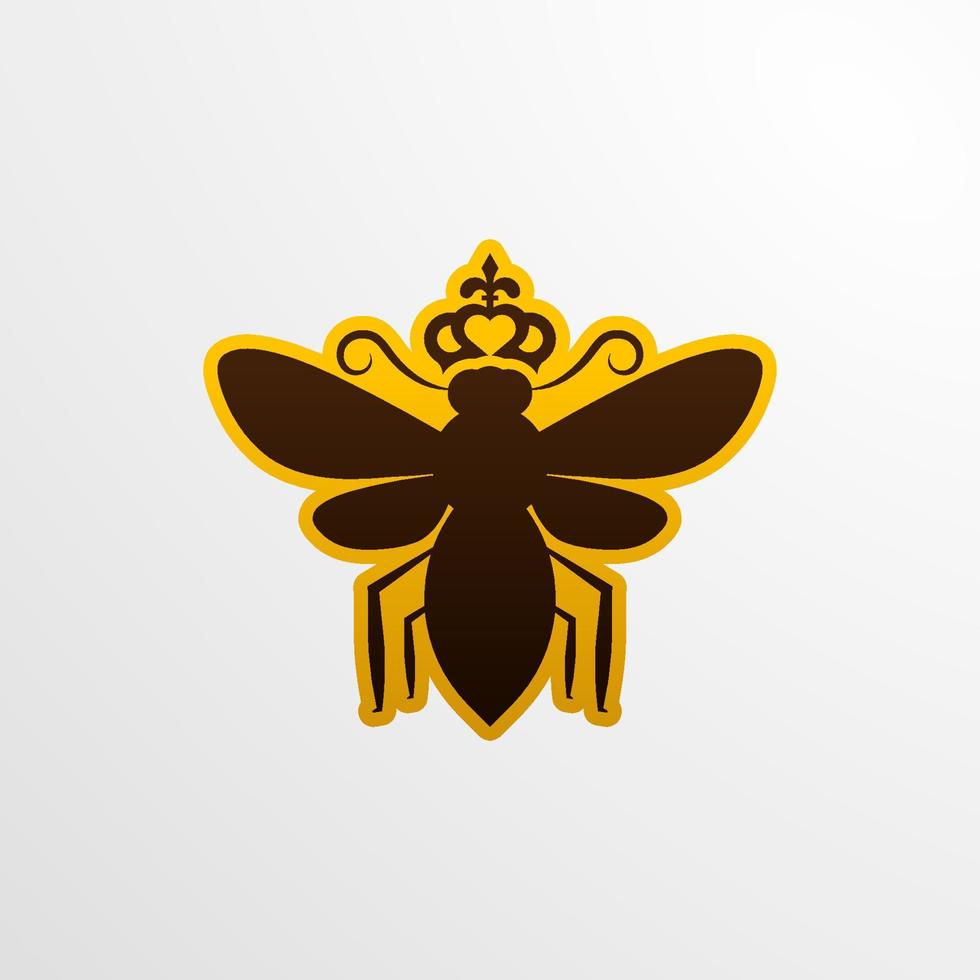 plantilla de logotipo de abeja de miel, estilo moderno y limpio adecuado para la empresa, formato de pasos vectoriales vector