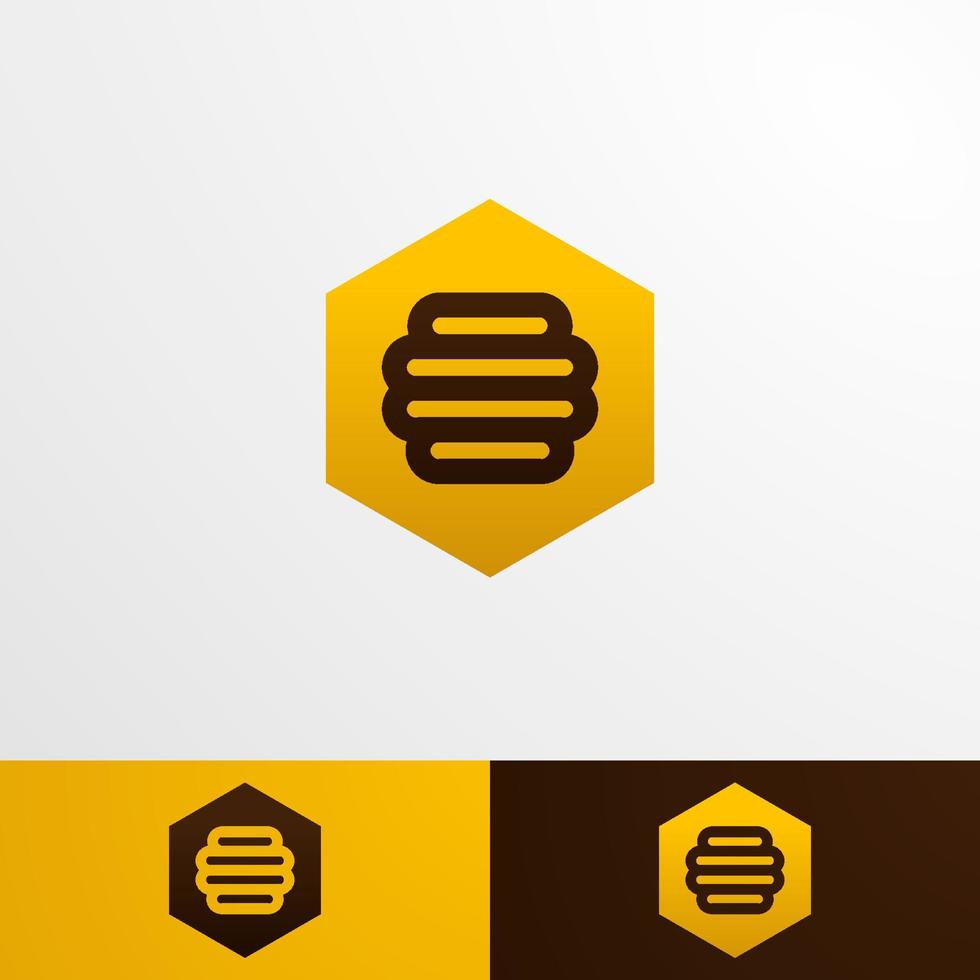 Honey bee logo template, modern and clean style suitable for company, vector eps format