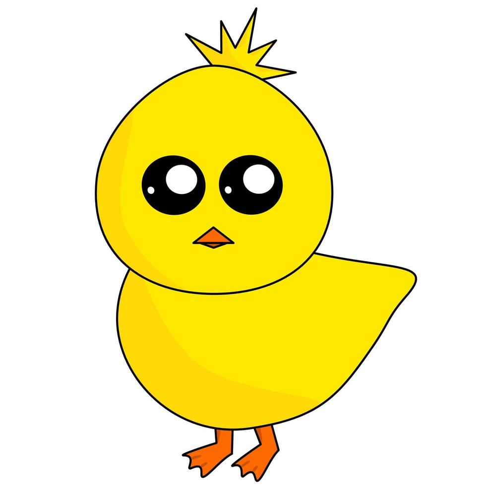 Easter chicken with cute eyes vector