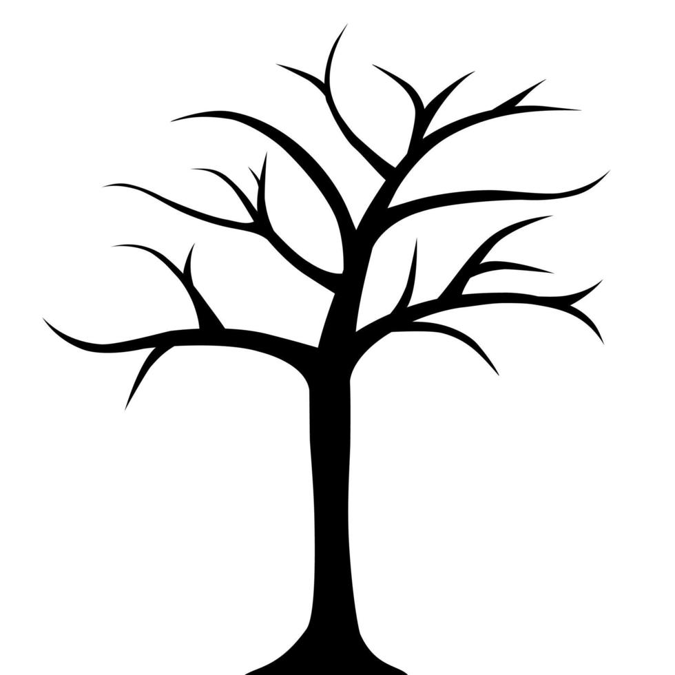 Beautiful tree without any leaves vector