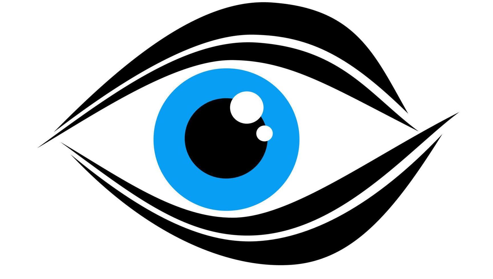 Logo with a blue eye vector