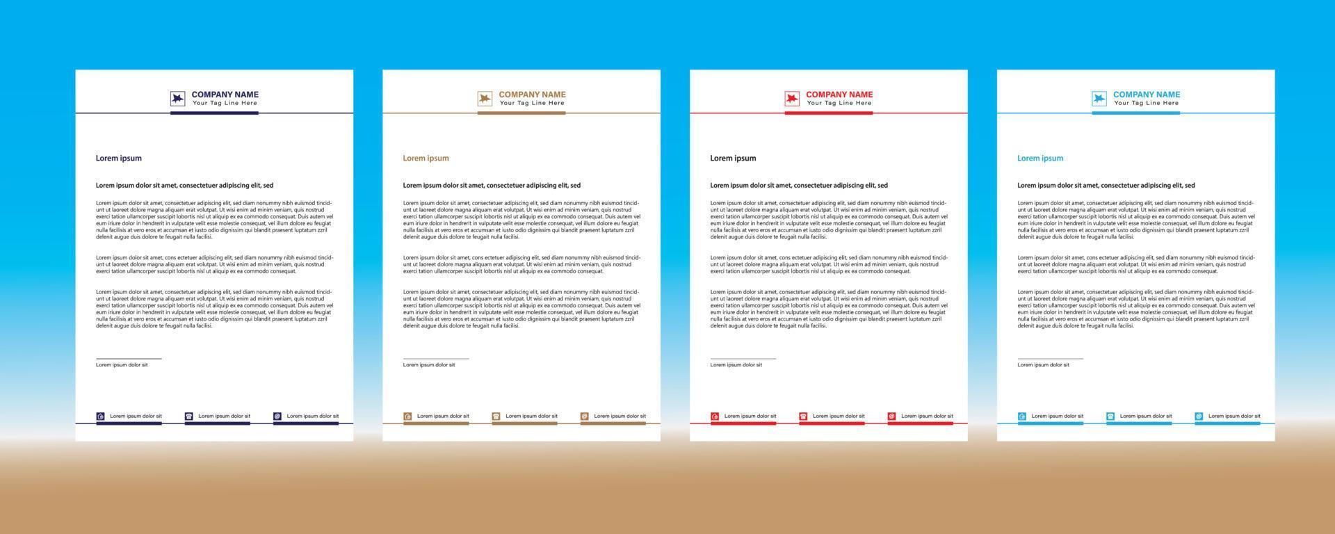 Corporate Business letterhead template vector