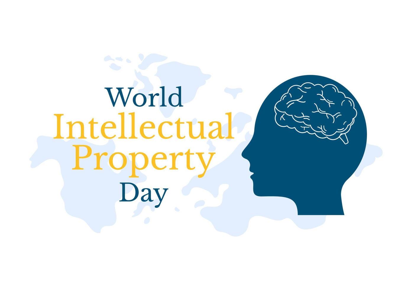 World Intellectual Property Day Illustration with Creativity and Light Bulb Idea for Web Banner or Landing Page in Flat Cartoon Hand Drawn Templates vector