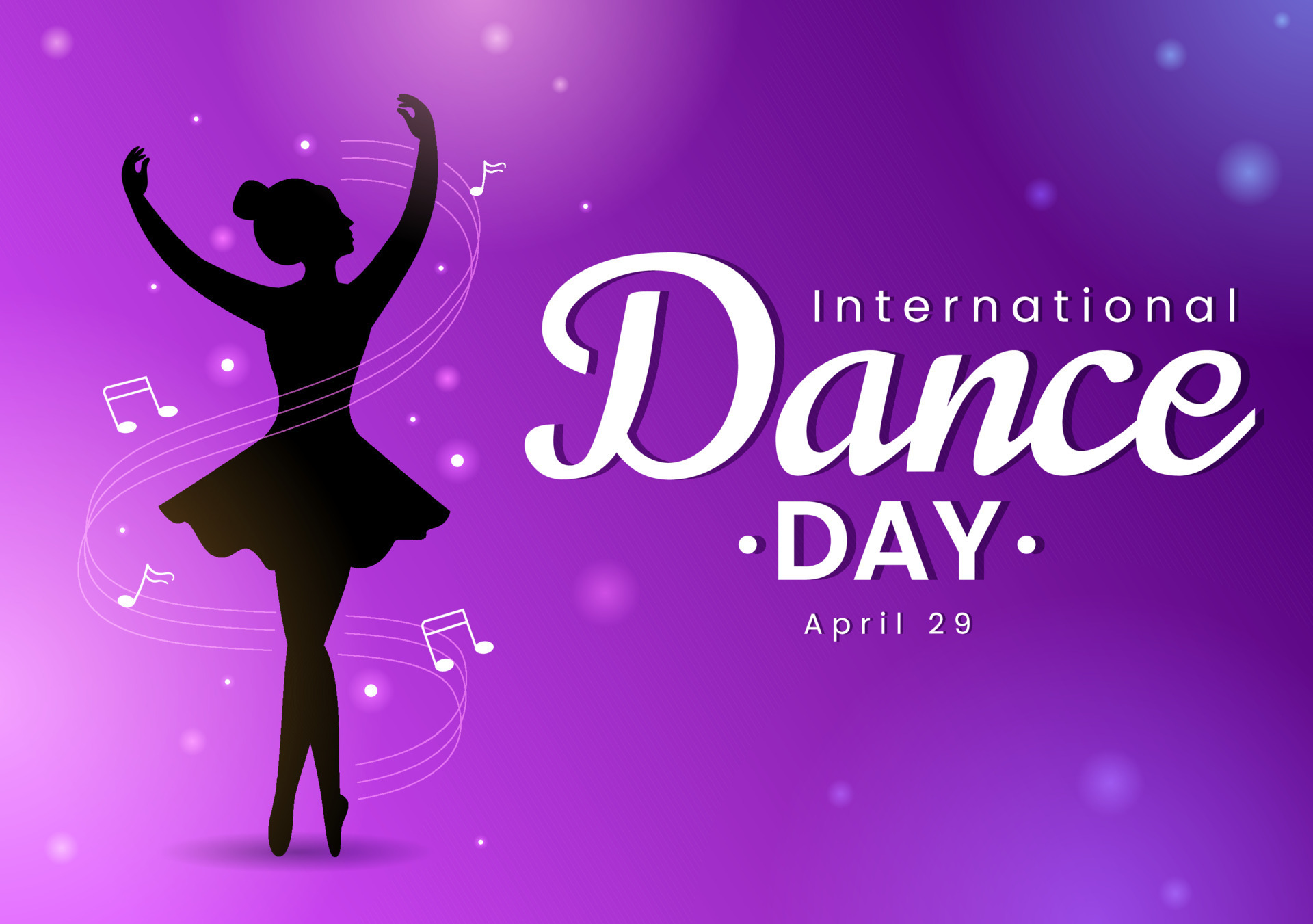 International Dance Day Illustration with Professional Dancing