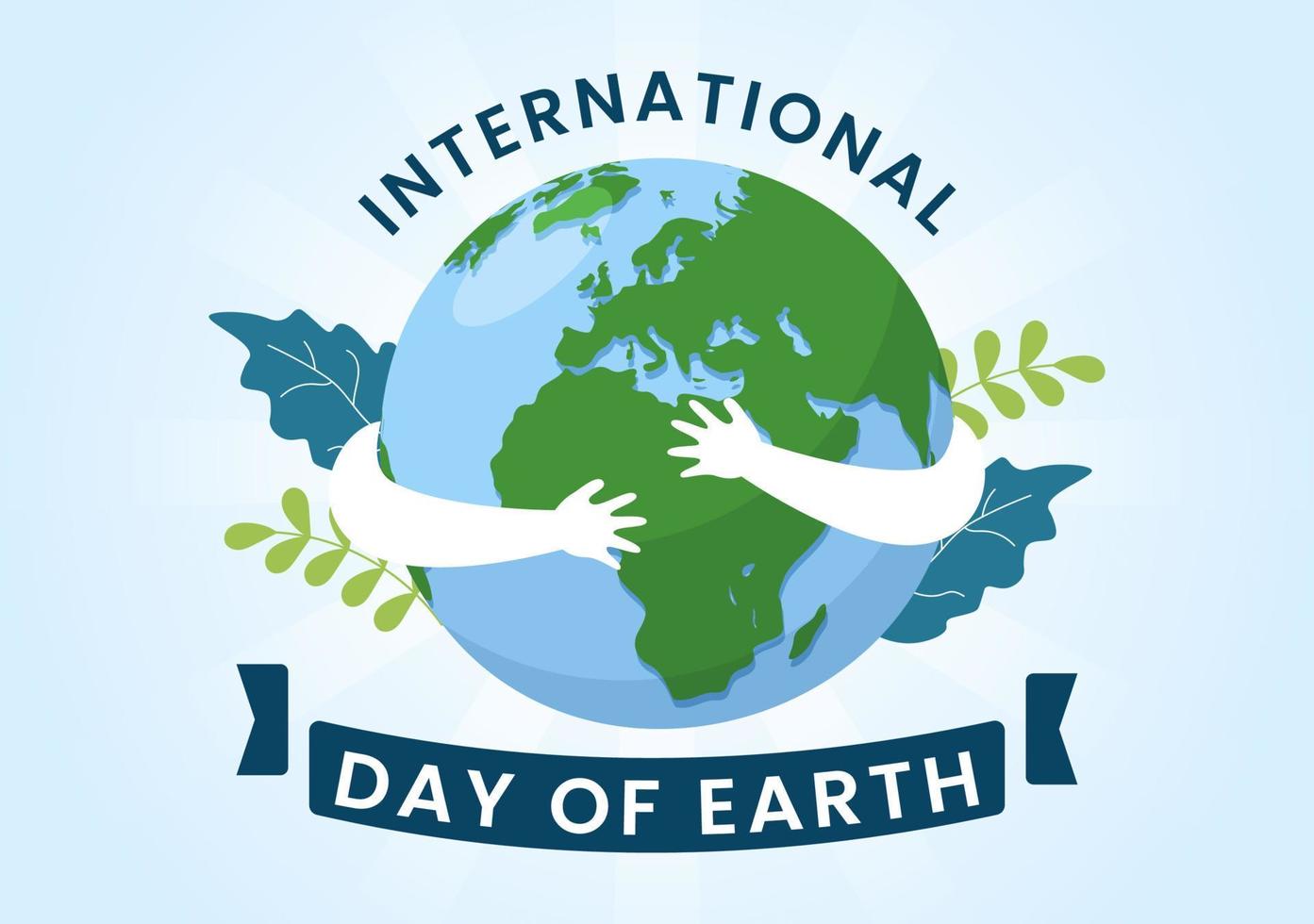 Happy Earth Day on April 22 Illustration with World Map Environment in Flat Cartoon Hand Drawn for Web Banner or Landing Page Templates vector