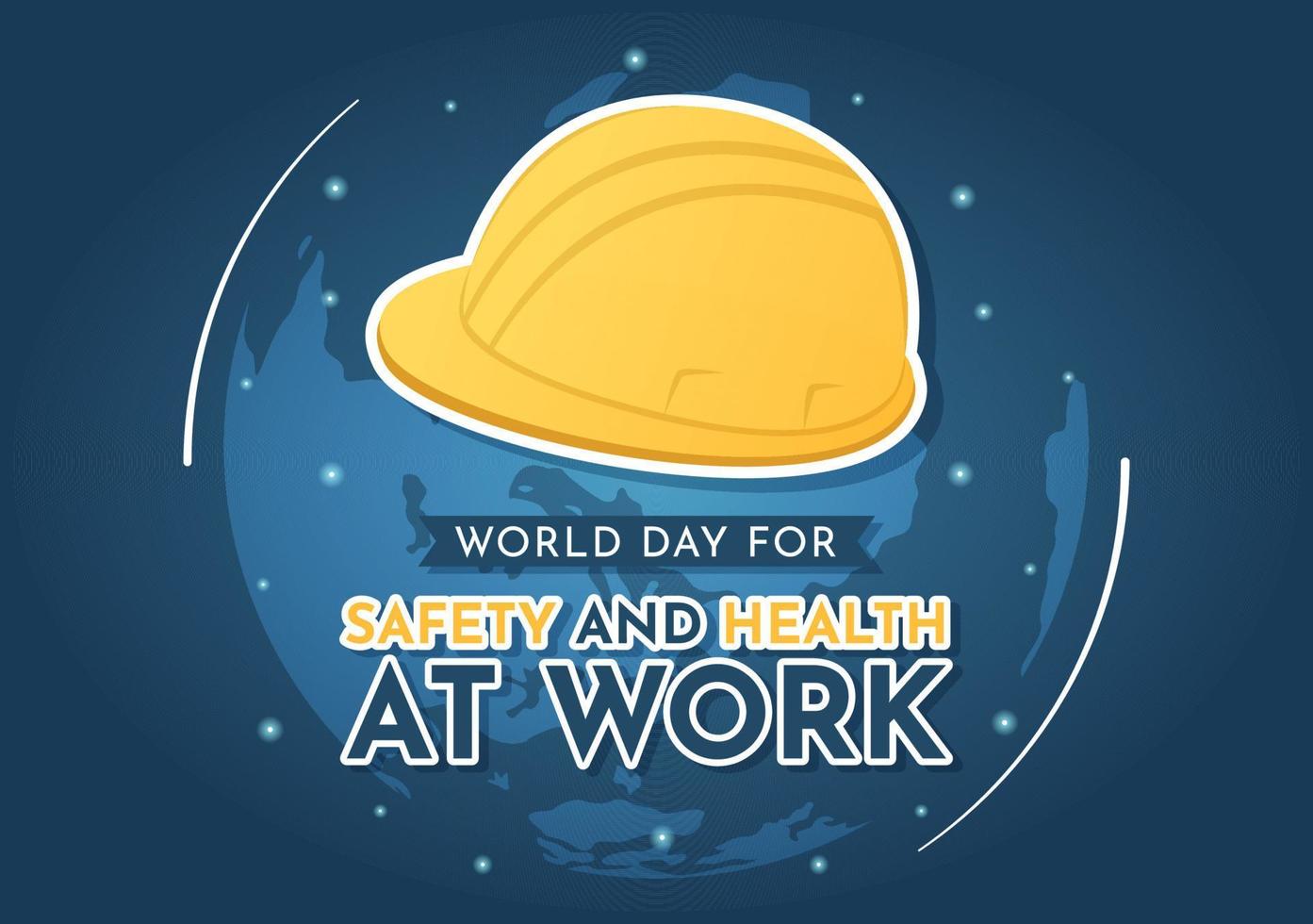 World Day Of Safety and Health at Work on April 28 Illustration with Mechanic Tool in Flat Cartoon Hand Drawn for Web Banner or Landing Page Template vector