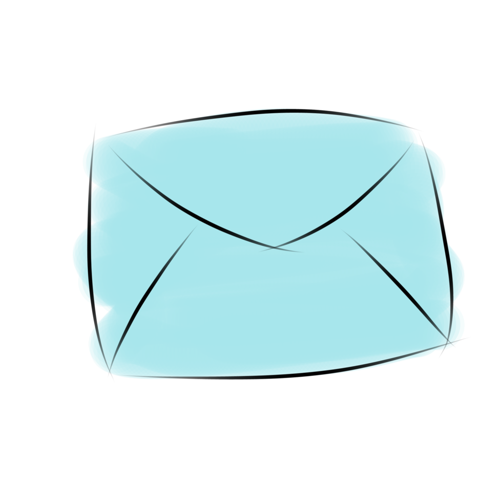 icono de correo de garabato png