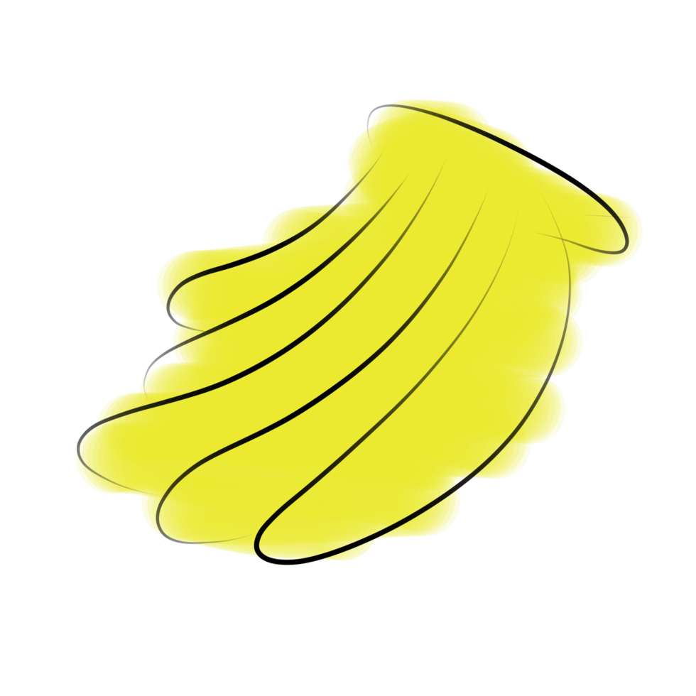 Doodle illistration of a banana png