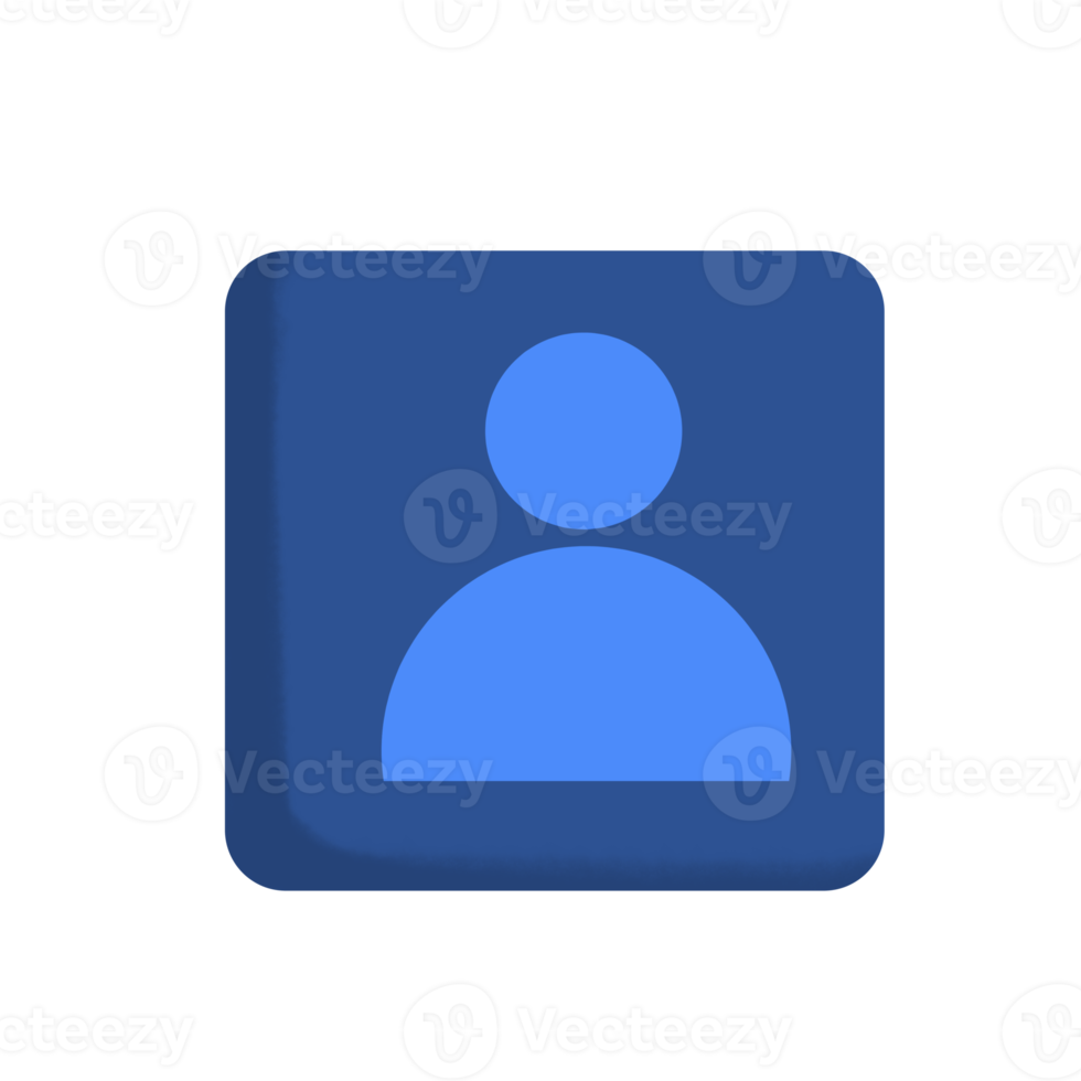 3d icon element of contact application png