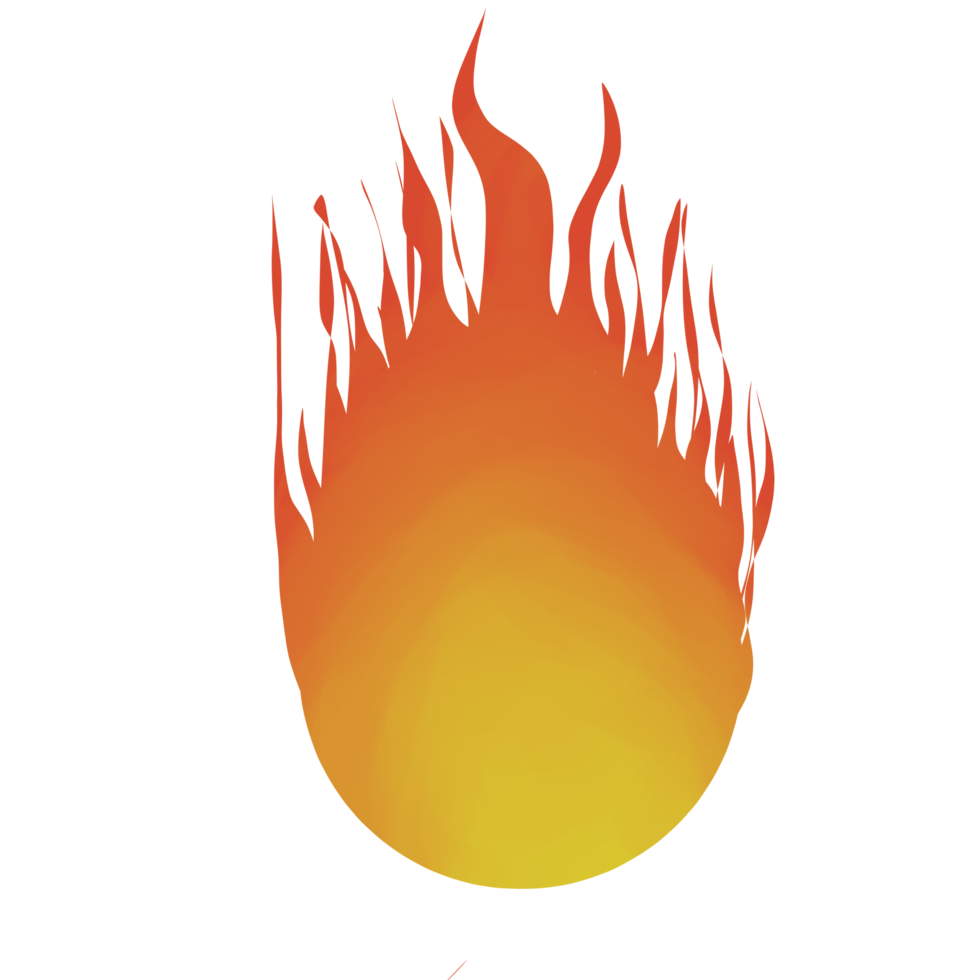 ilustración de elemento de bola de fuego png