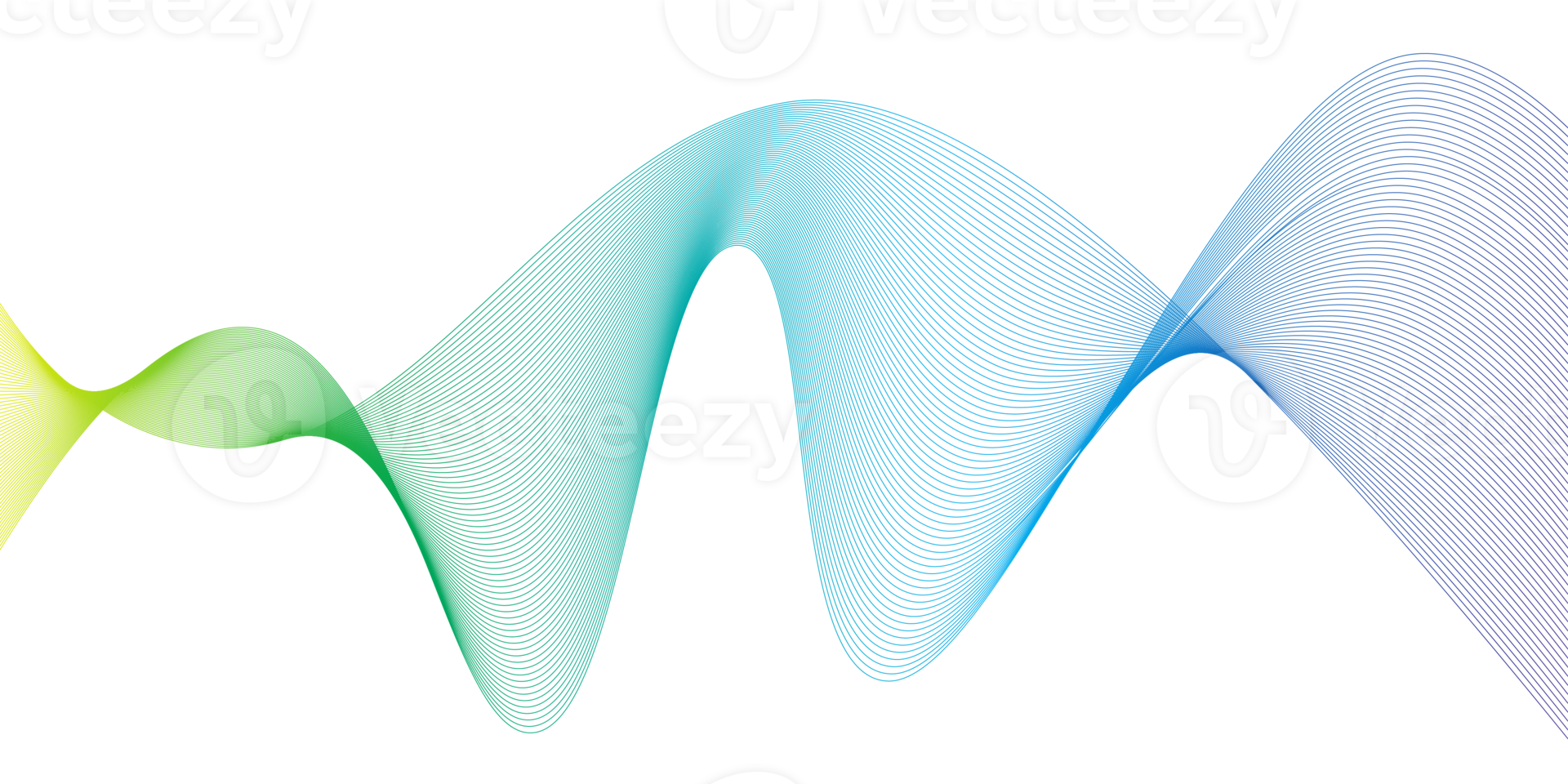 wellenlinien fließend dynamischer mehrfarbiger farbverlauf isoliert auf transparentem hintergrund png