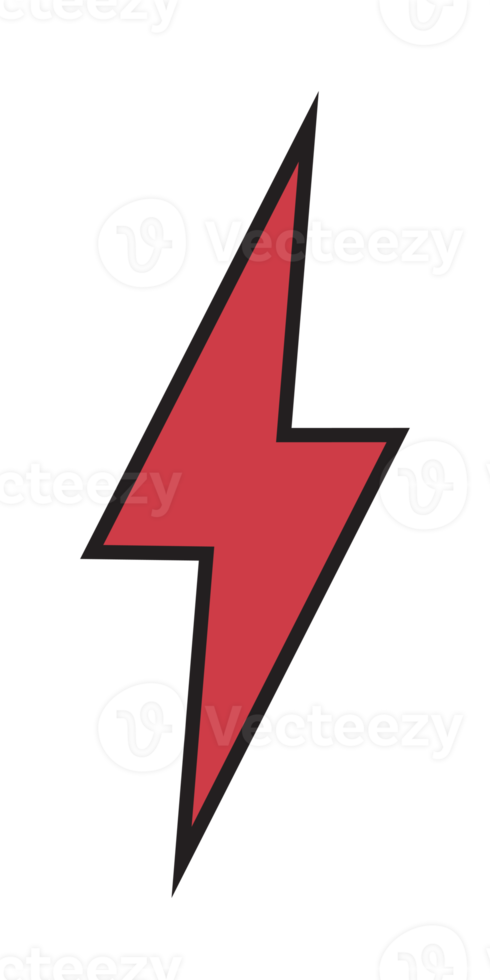 Thunder and bolt lighting flash icon, electric power symbol png