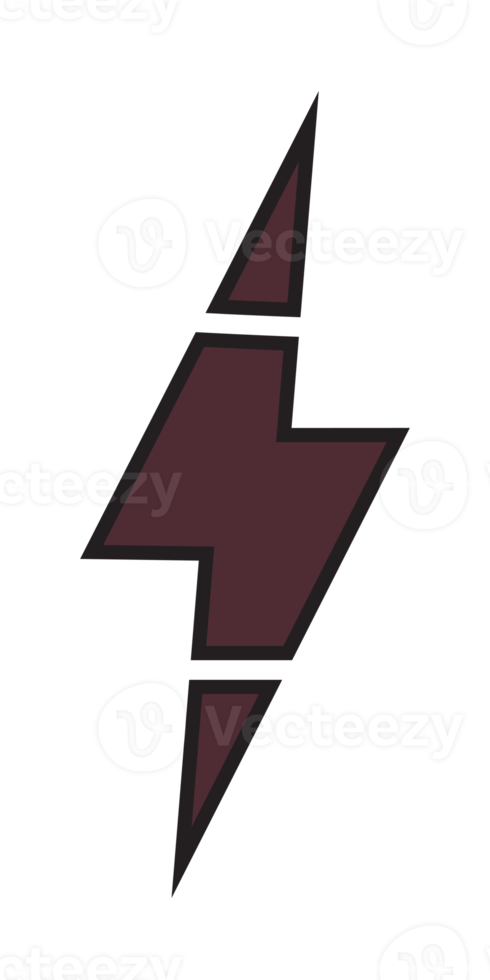 Blitzsymbol für Blitz und Blitz, Symbol für elektrische Energie png