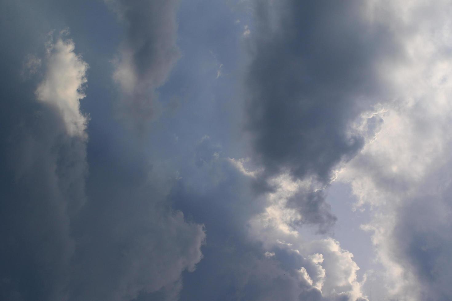 Stormy weather and dark clouds photo