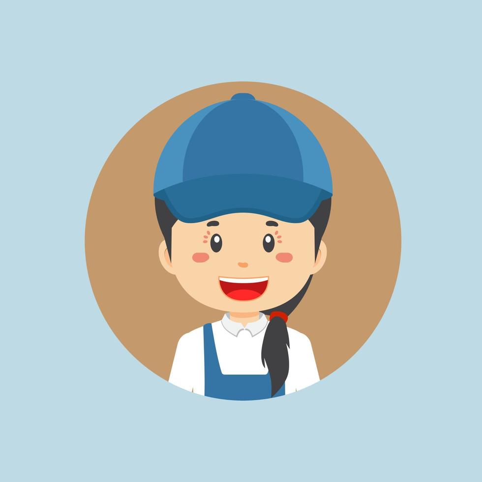 Avatar of a Cleaning Services Character vector