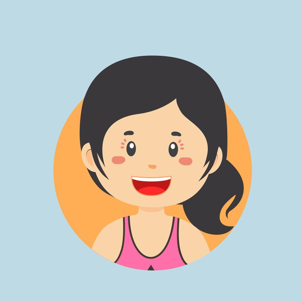 avatar de un personaje de fitness vector